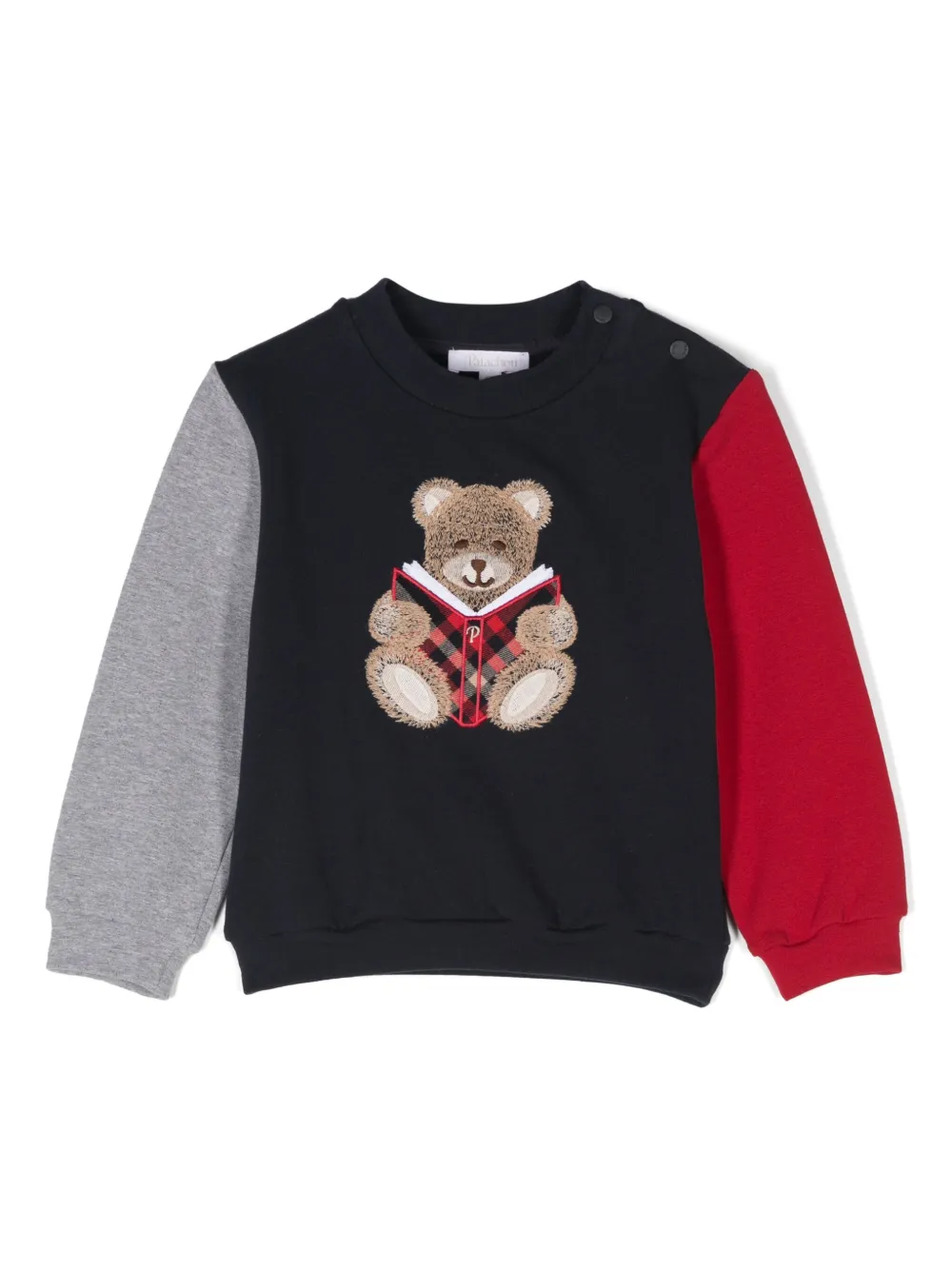 Patachou motif-embroidered sweatshirt | Blue | Image 1