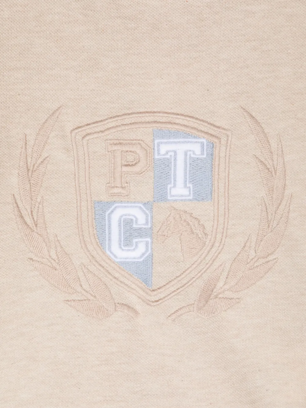 Patachou T-shirt met geborduurd logo Beige