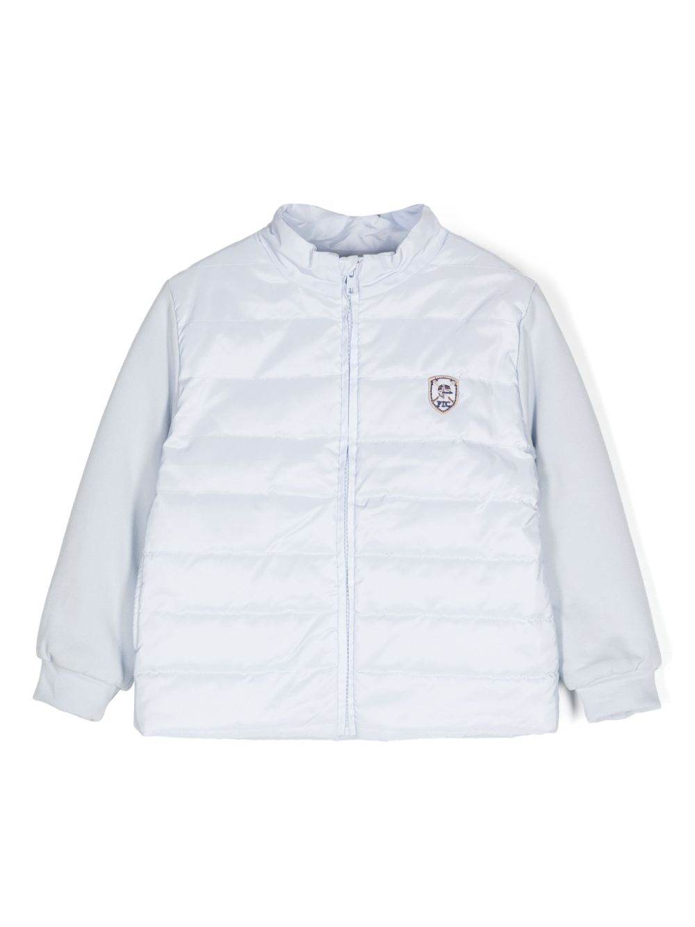 Patachou logo-patch jacket - Blue