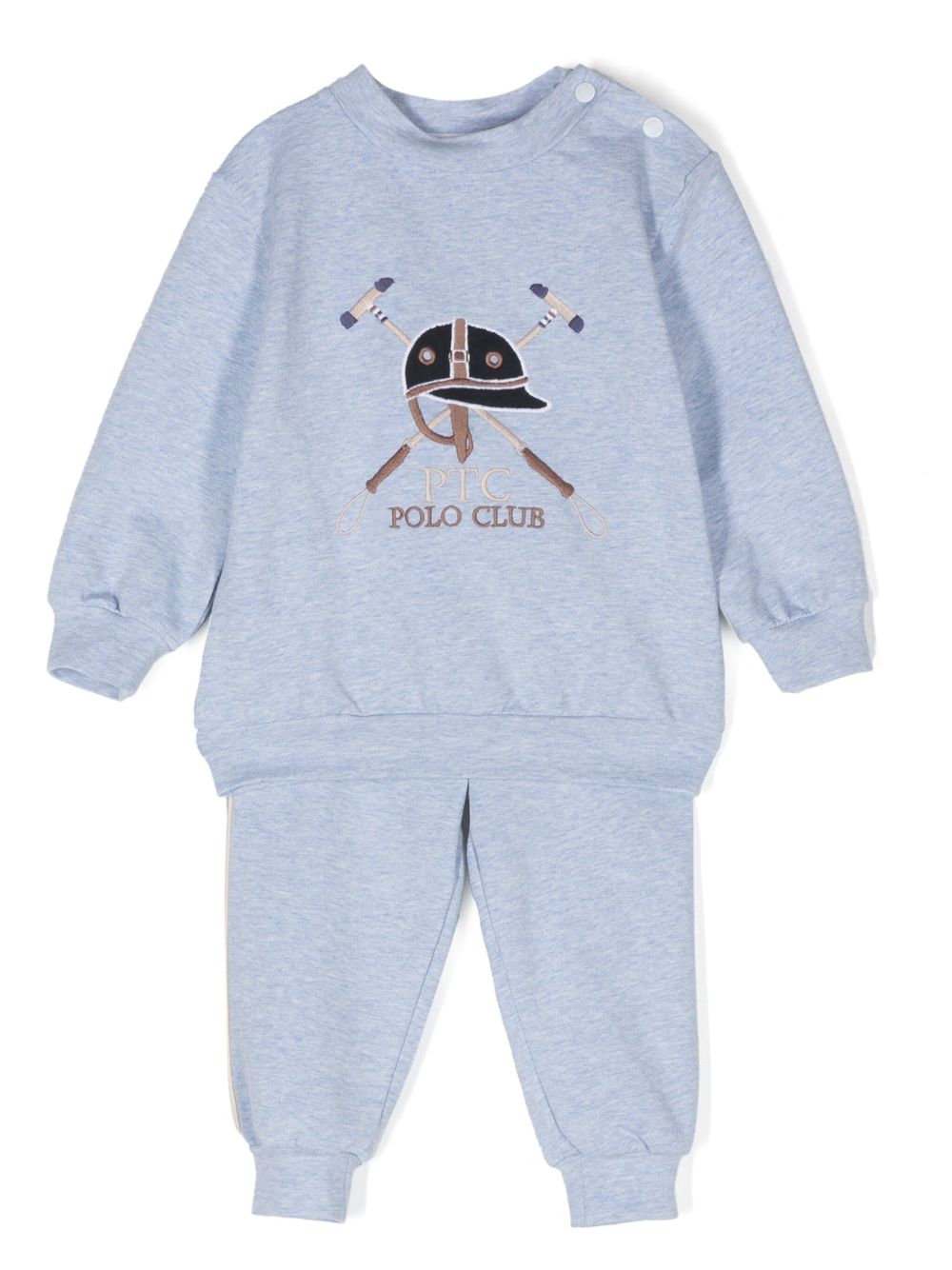 Patachou logo-embroidered tracksuit - Blue