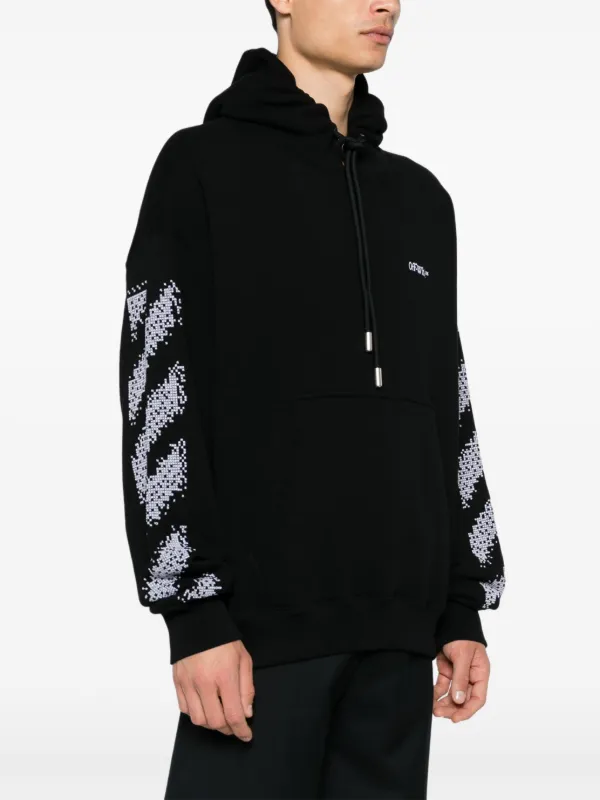 パーカー・フーディ [Off-White]PIXEL DIAG SKATE HOODIE/BROWN RICE(OMBF24-RTW0118 Off-White]PIXEL DIAG SKATE HOODIE/BROWN RICE(OMBF24-RTW0118