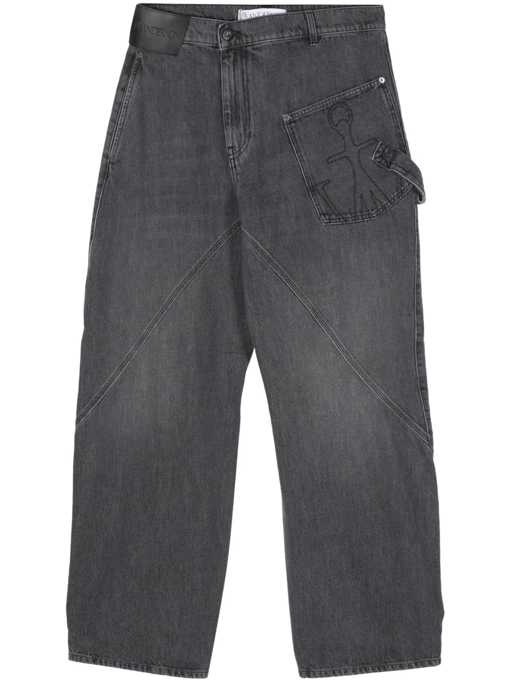 JW Anderson Jeans met uitgesneden details Grijs