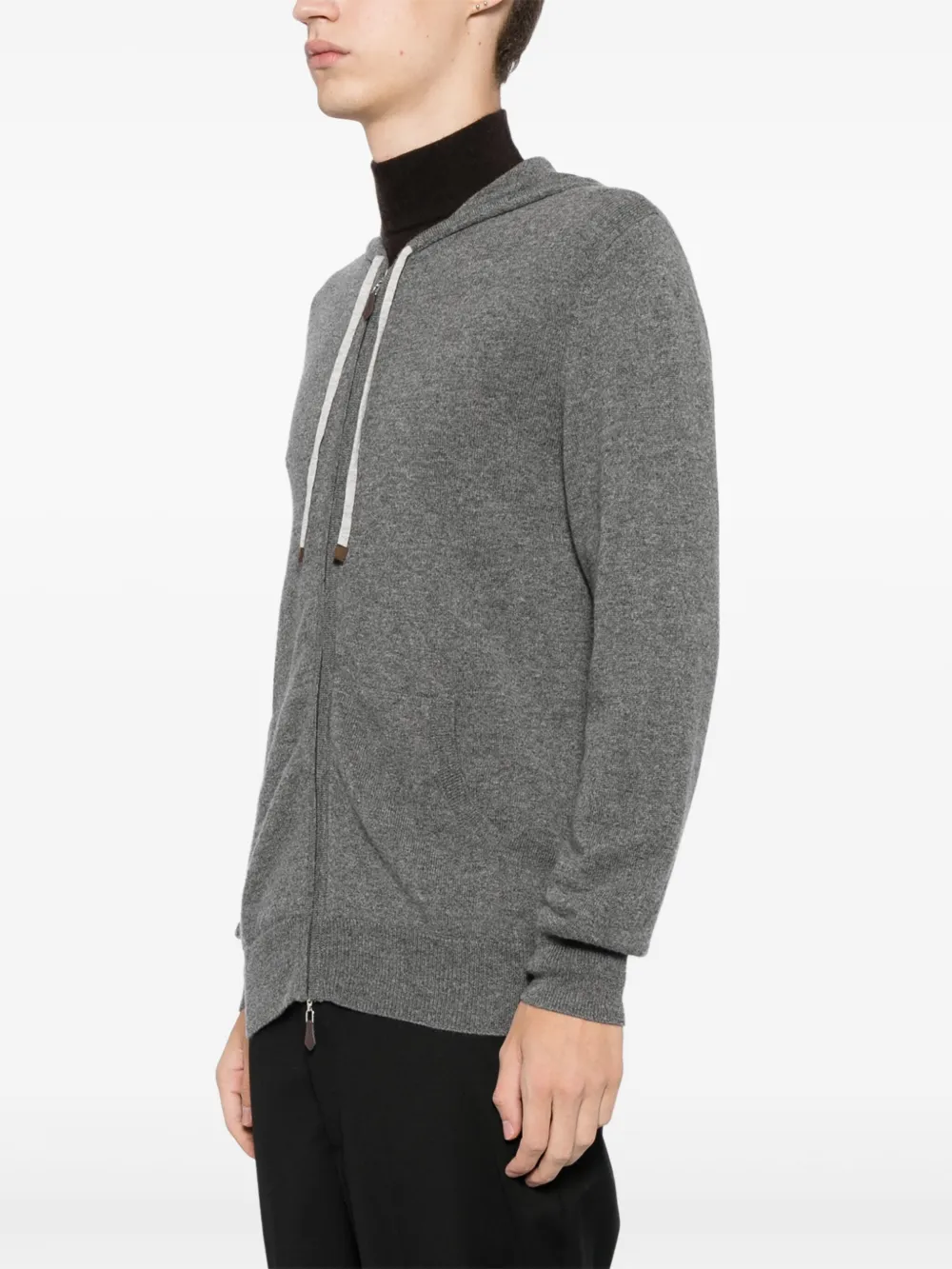 N.Peal Ladbroke kasjmier hoodie Grijs