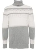 N.Peal Jacquard cashmere jumper - Grey