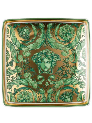 Versace x Rosenthal Medusa Garland Flat Bowl (12cm x 12cm) | Green