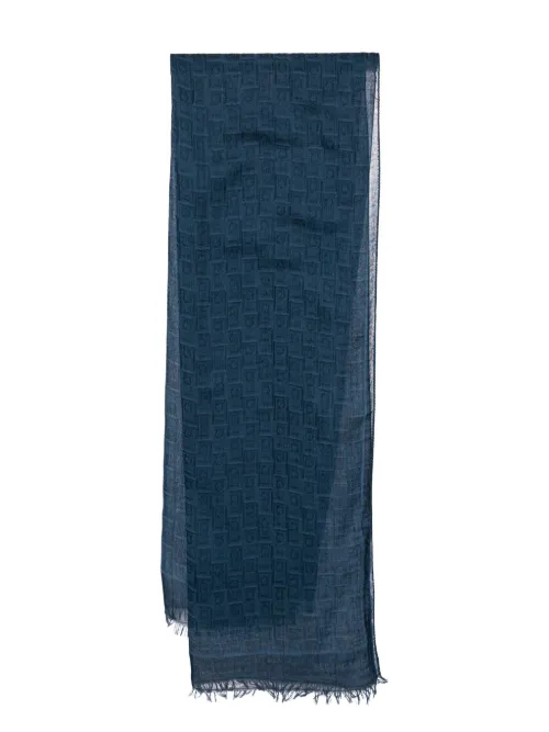 Ferragamo écharpe Gancini - Bleu - Ferragamo - Modalova