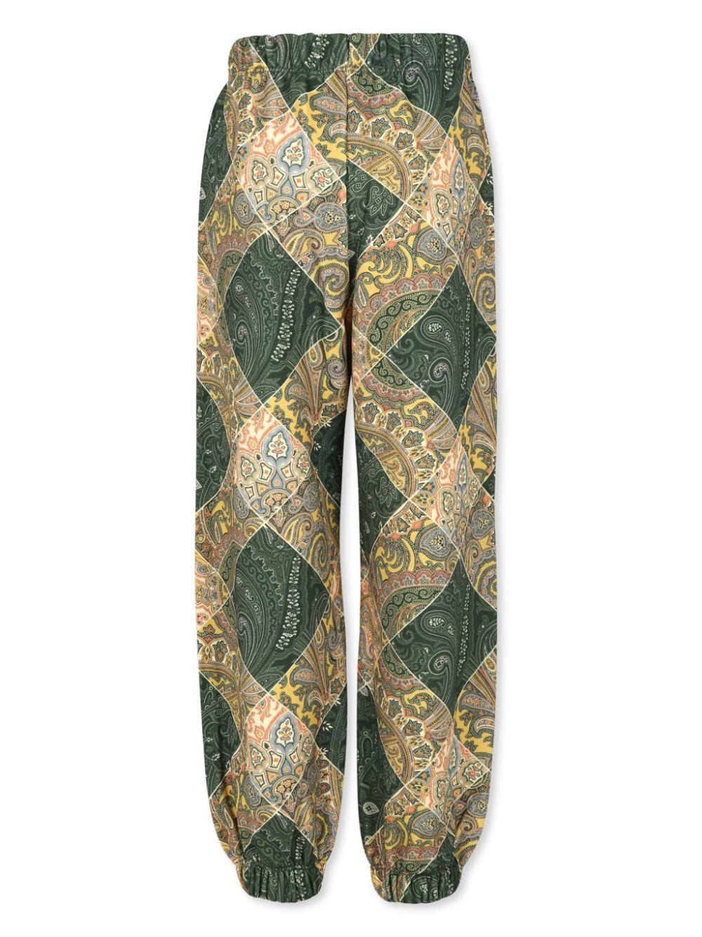 ETRO KIDS paisley-print cotton trousers - Groen