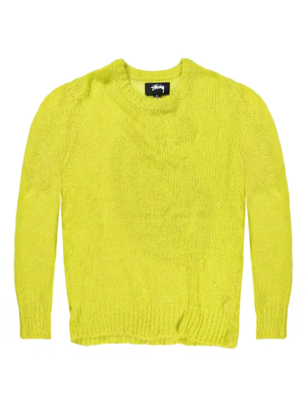 Stüssy semi-sheer knitted jumper | Yellow | Image 1