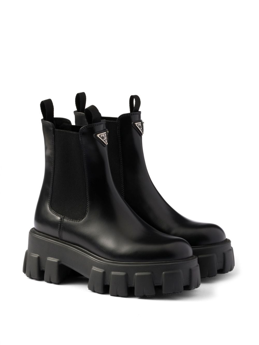 Prada Monolith leather Chelsea boots - Zwart