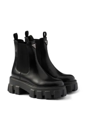 PRADA ムートンブーツ　エンジニアブーツ　レザーブーツ　ショートブーツ　36 PRADA ムートンブーツエンジニアブーツレザーブーツショートブーツ36