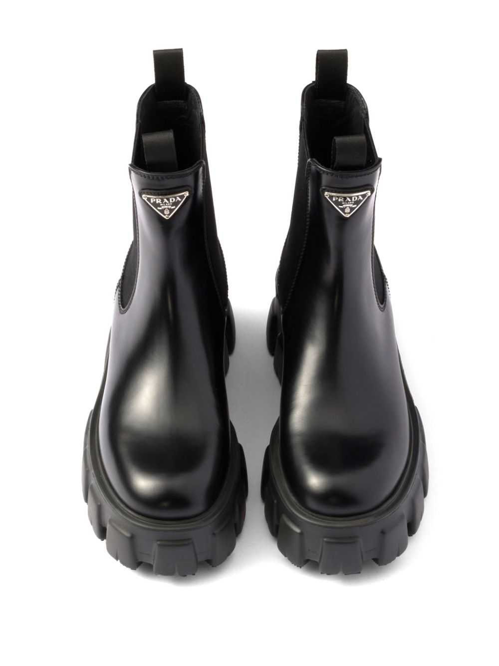 Prada Monolith leather Chelsea boots Black