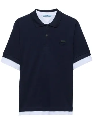 トップス PRADA logo plate polo shirt PRADA logo plate polo shirt