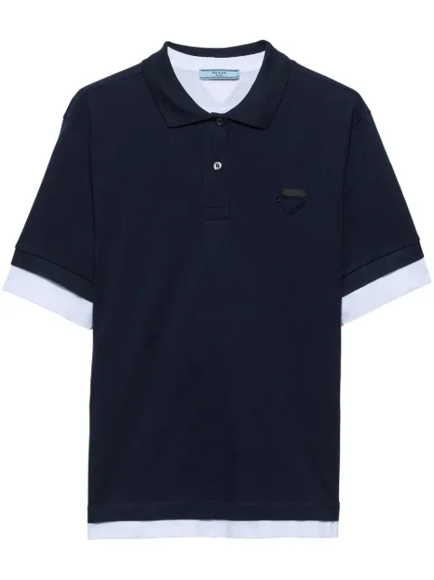 Prada triangle logo polo shirt