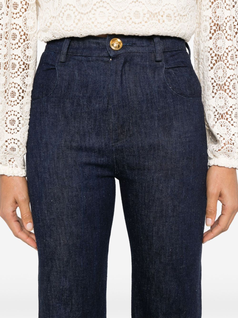 Shop Giambattista Valli Mid-rise Bootcut Jeans In Blue