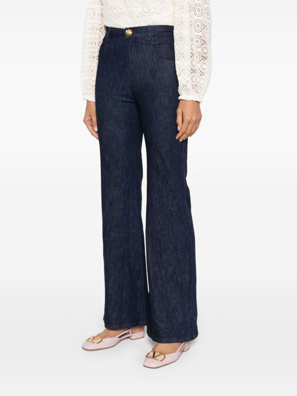 Shop Giambattista Valli Mid-rise Bootcut Jeans In Blue