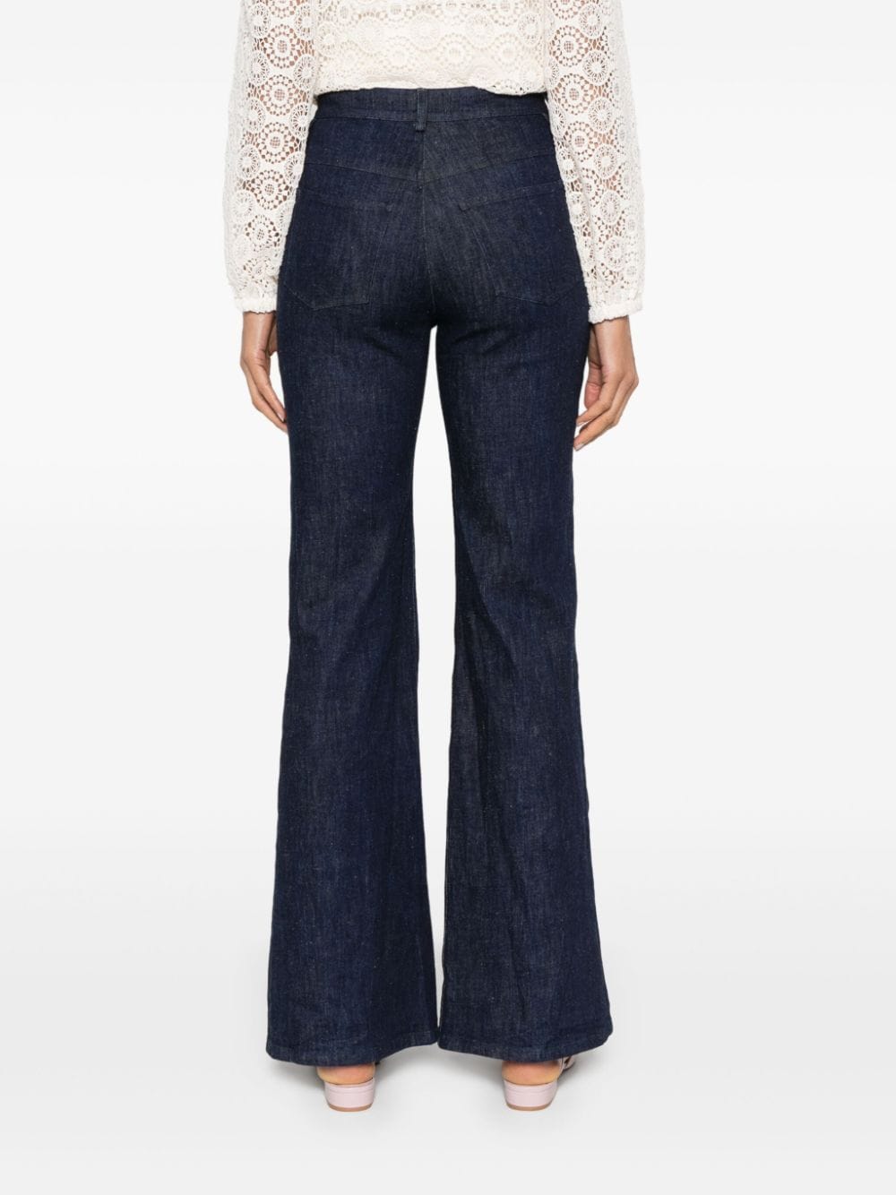 Shop Giambattista Valli Mid-rise Bootcut Jeans In Blue