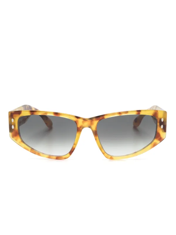 ISABEL MARANT Lentes De Sol Con Armazón Estilo Carey Amarillo