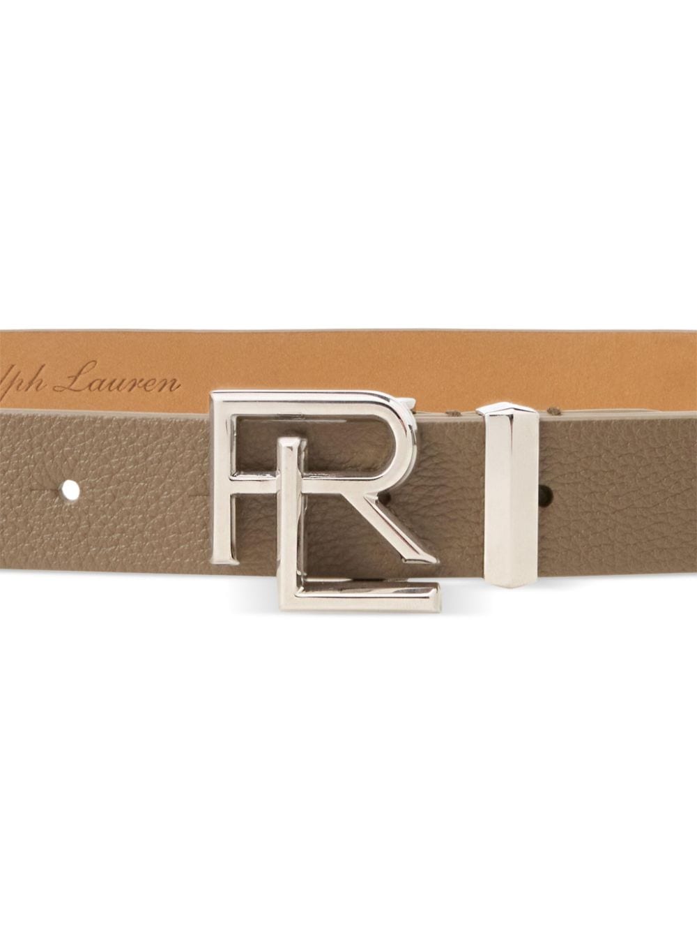 Shop Ralph Lauren Logo-buckle Leather Belt In Brown