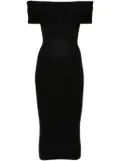 Mugler off-shoulder knit dress - Black