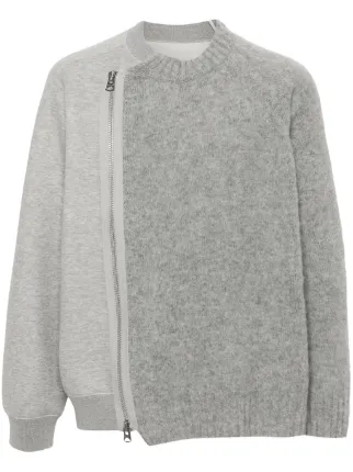 【人気商品！】sacai グレー パネル スウェットシャツ Sacai パネルデザイン スウェットシャツ | グレー | FARFETCH JP