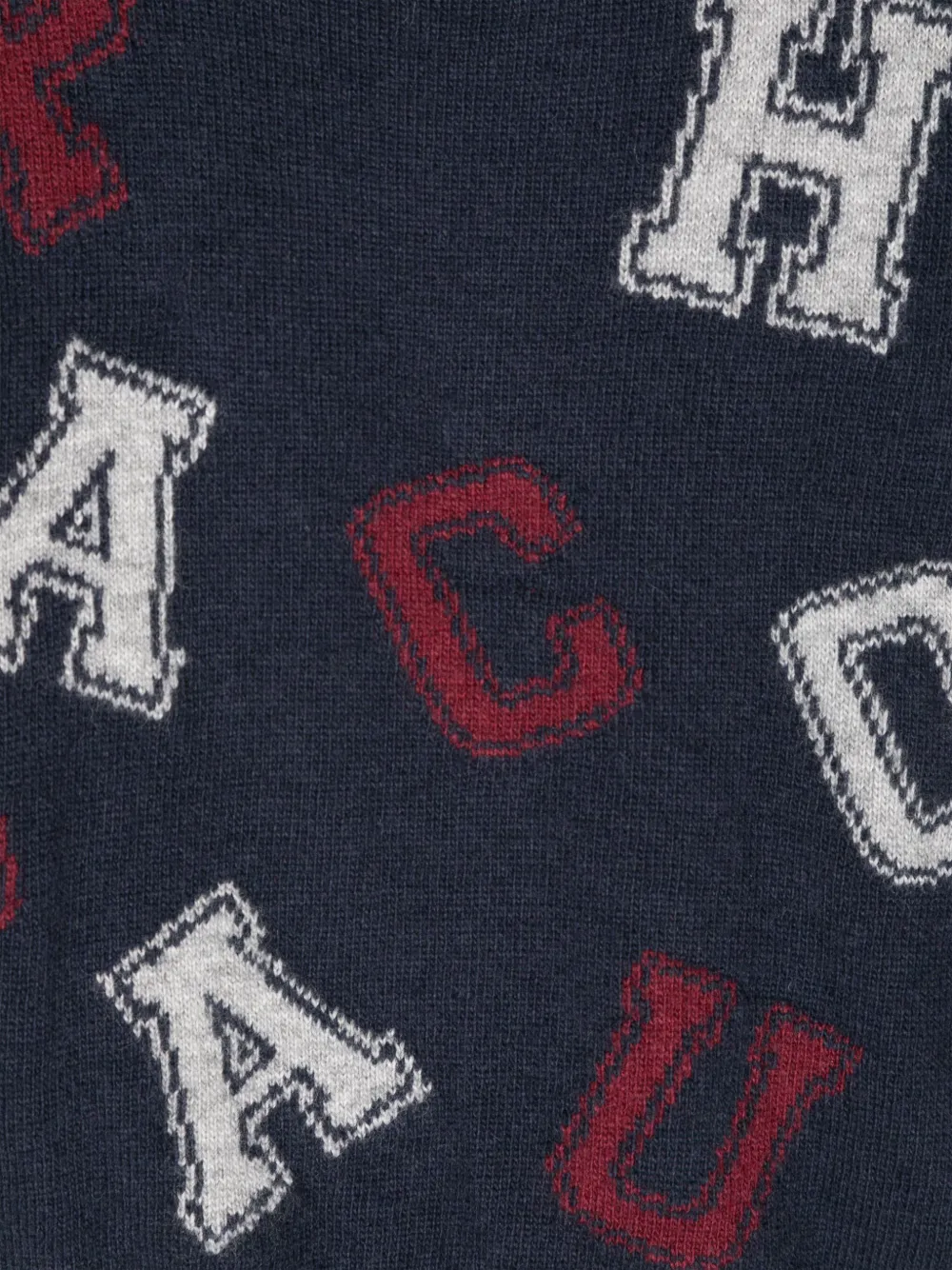 Patachou Trui met intarsia logo Blauw
