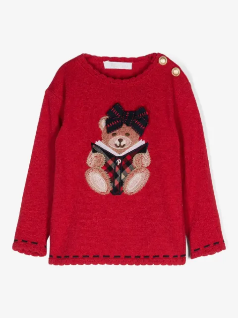 Patachou embroidered-motif sweater