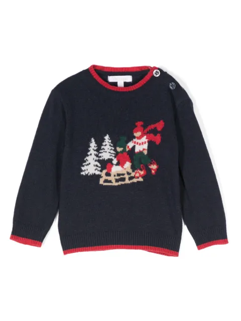 Patachou sled-intarsia sweater