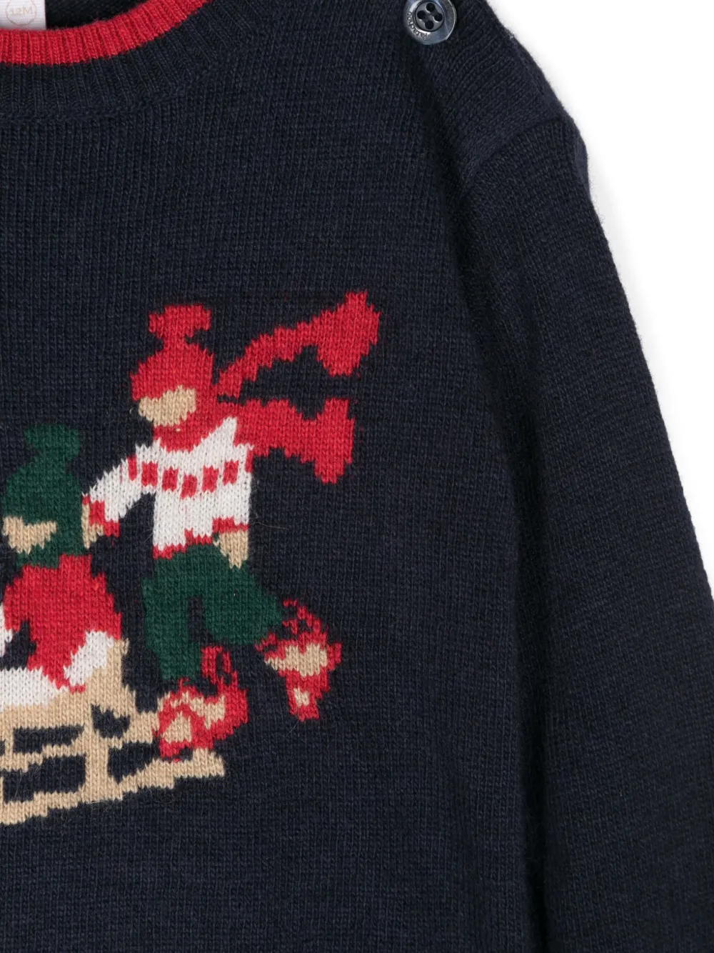 Patachou Trui met intarsia slede Blauw