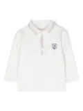 Patachou logo-patch polo shirt - White