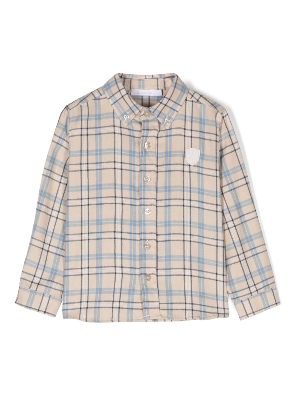 Patachou logo-patch shirt - Neutrals