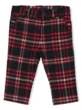 Patachou tartan-check trousers - Black