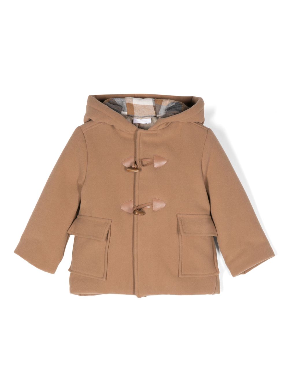 Patachou brushed-effect duffle coat - Brown