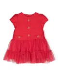 Patachou crystal-buttons dress - Red