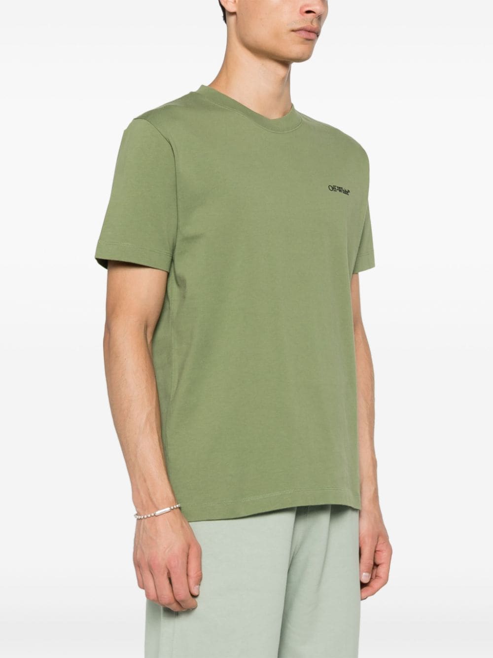 Shop Off-white Windy Arrow T-shirt In Green