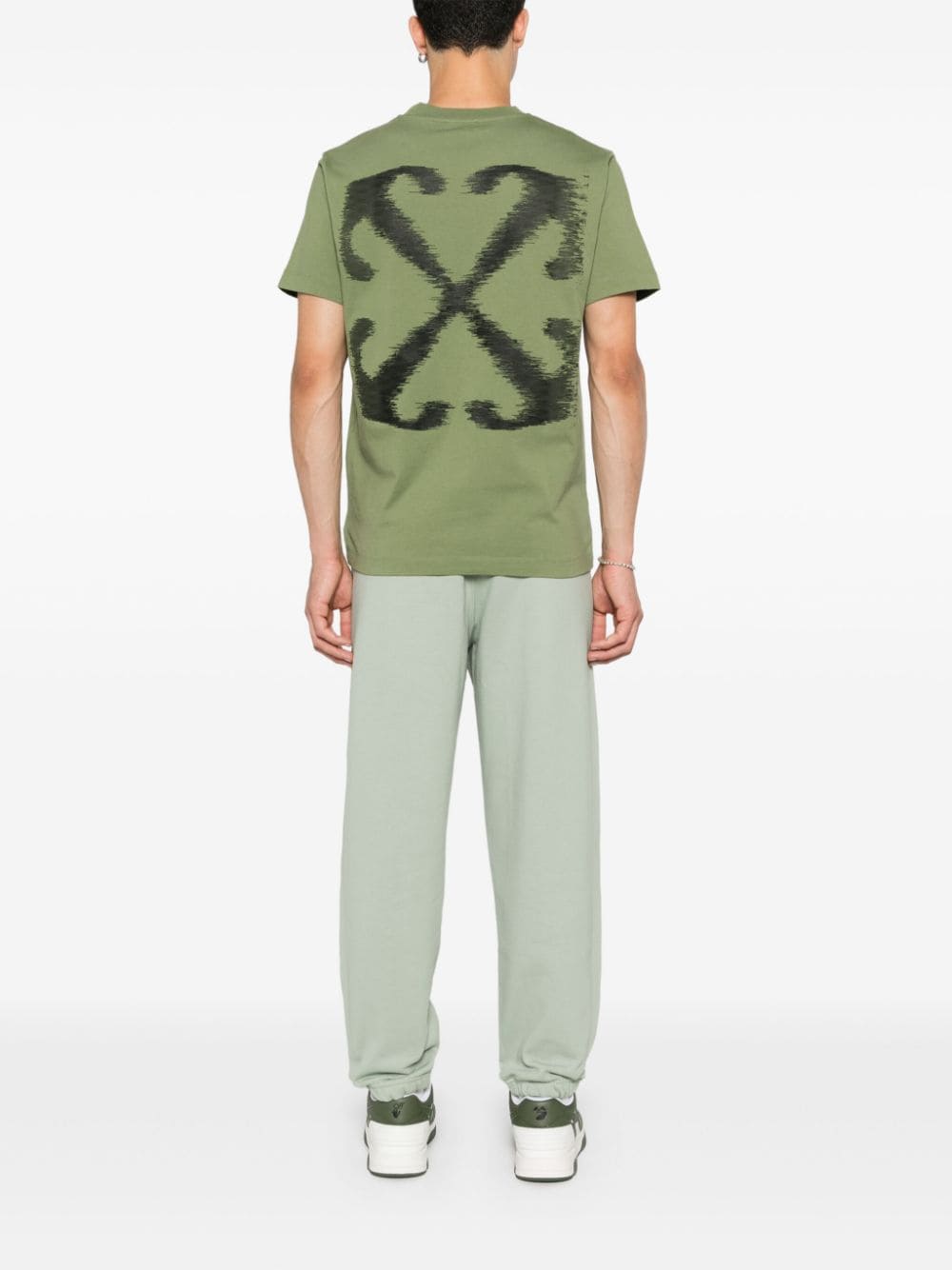 Shop Off-white Windy Arrow T-shirt In Green