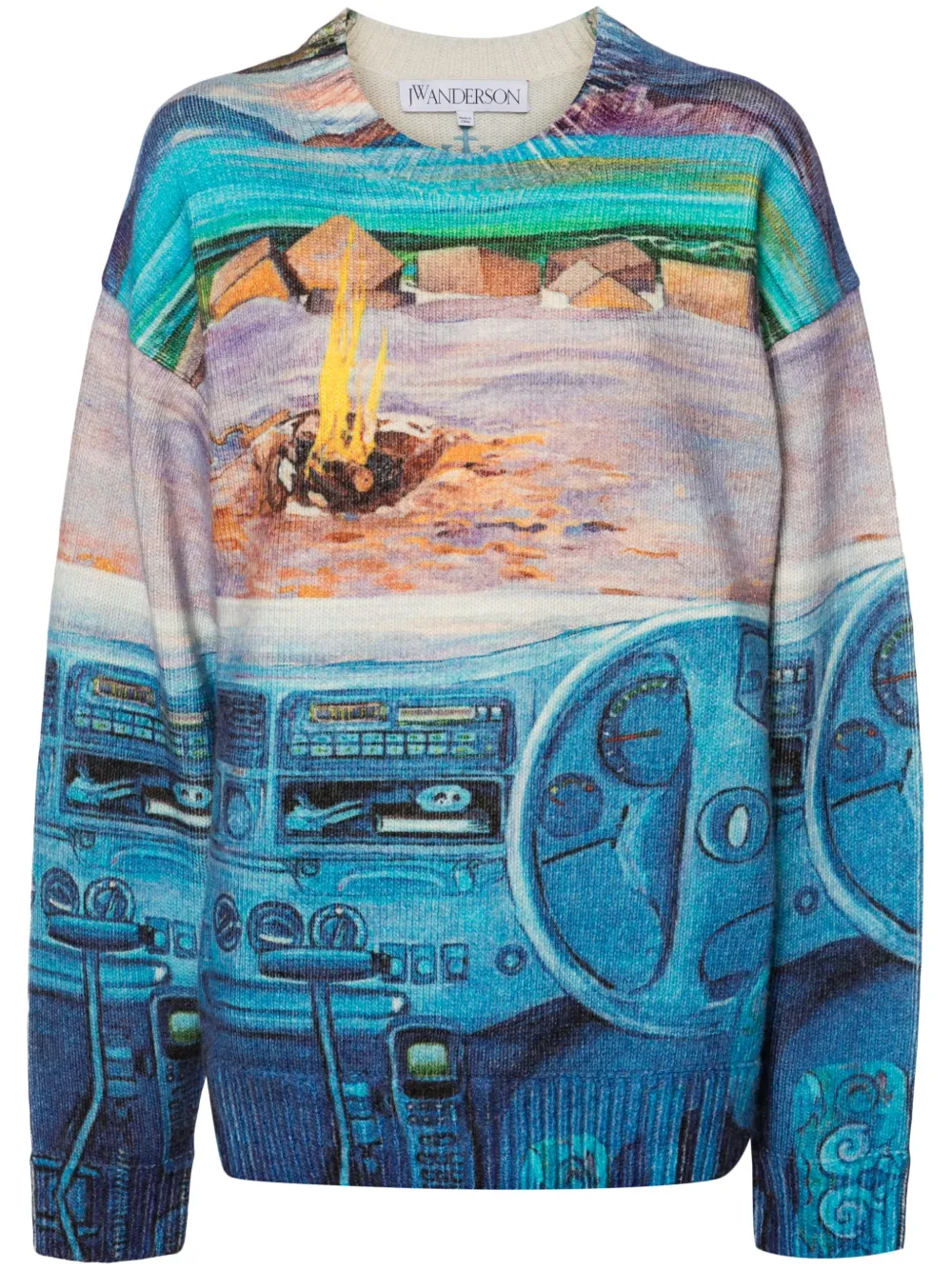 JW Anderson Sweater met print Blauw