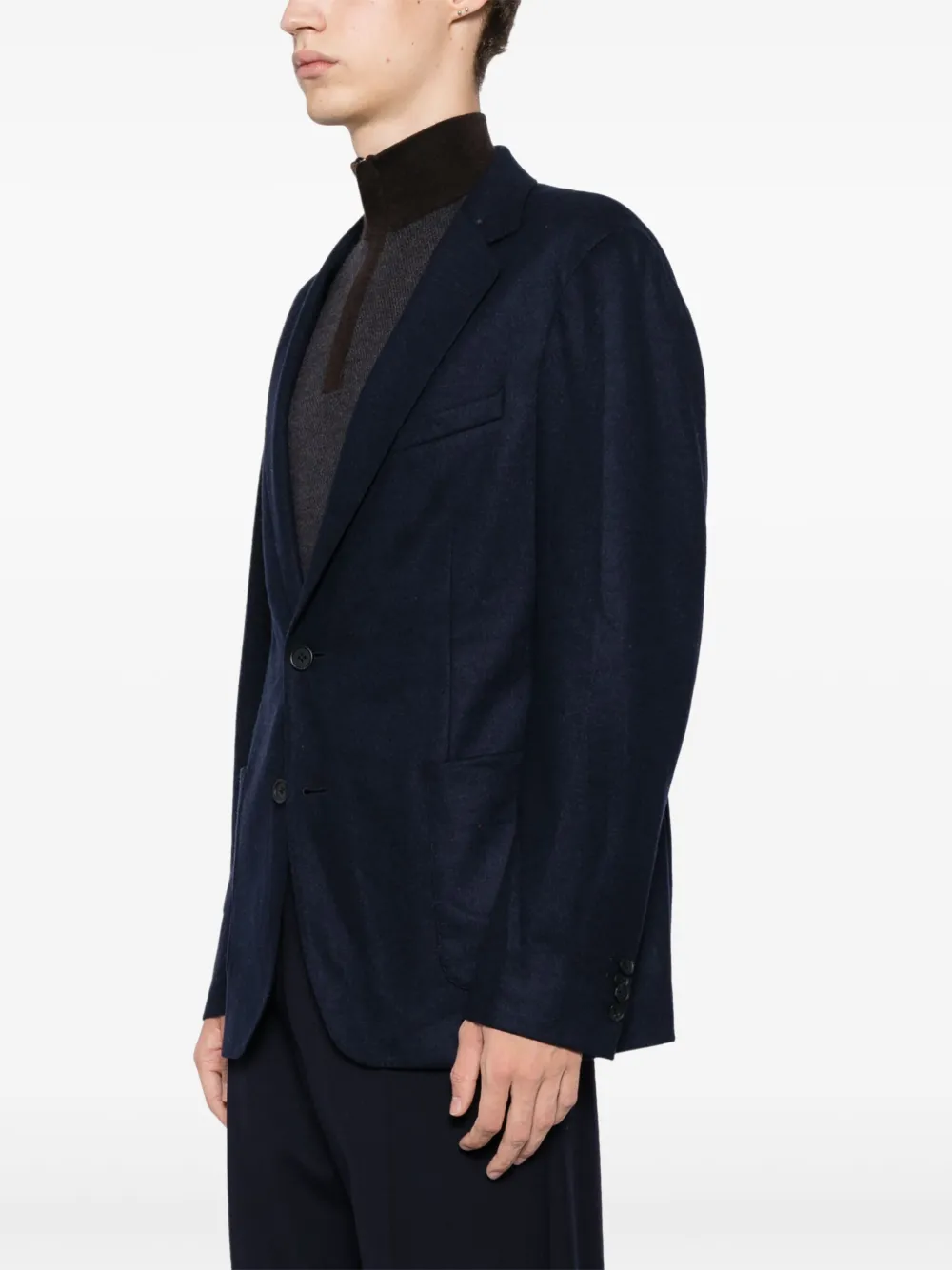 N.Peal Fijngebreide blazer Blauw