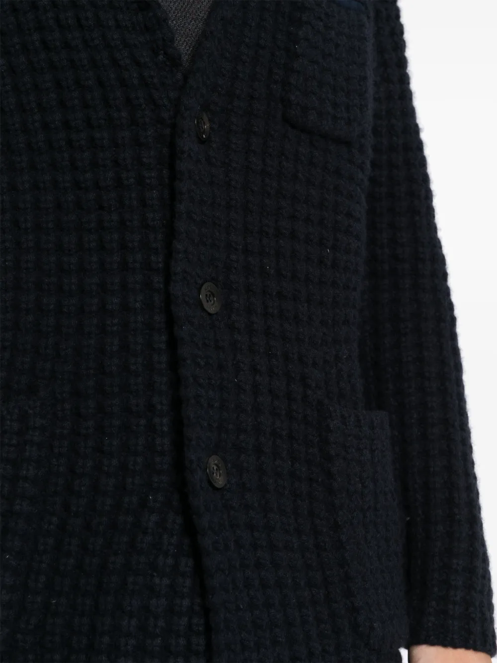 N.Peal Grofgebreide blazer Blauw