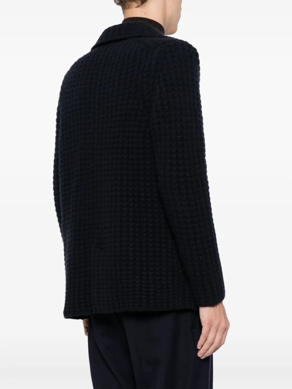 N.Peal Grofgebreide blazer Blauw