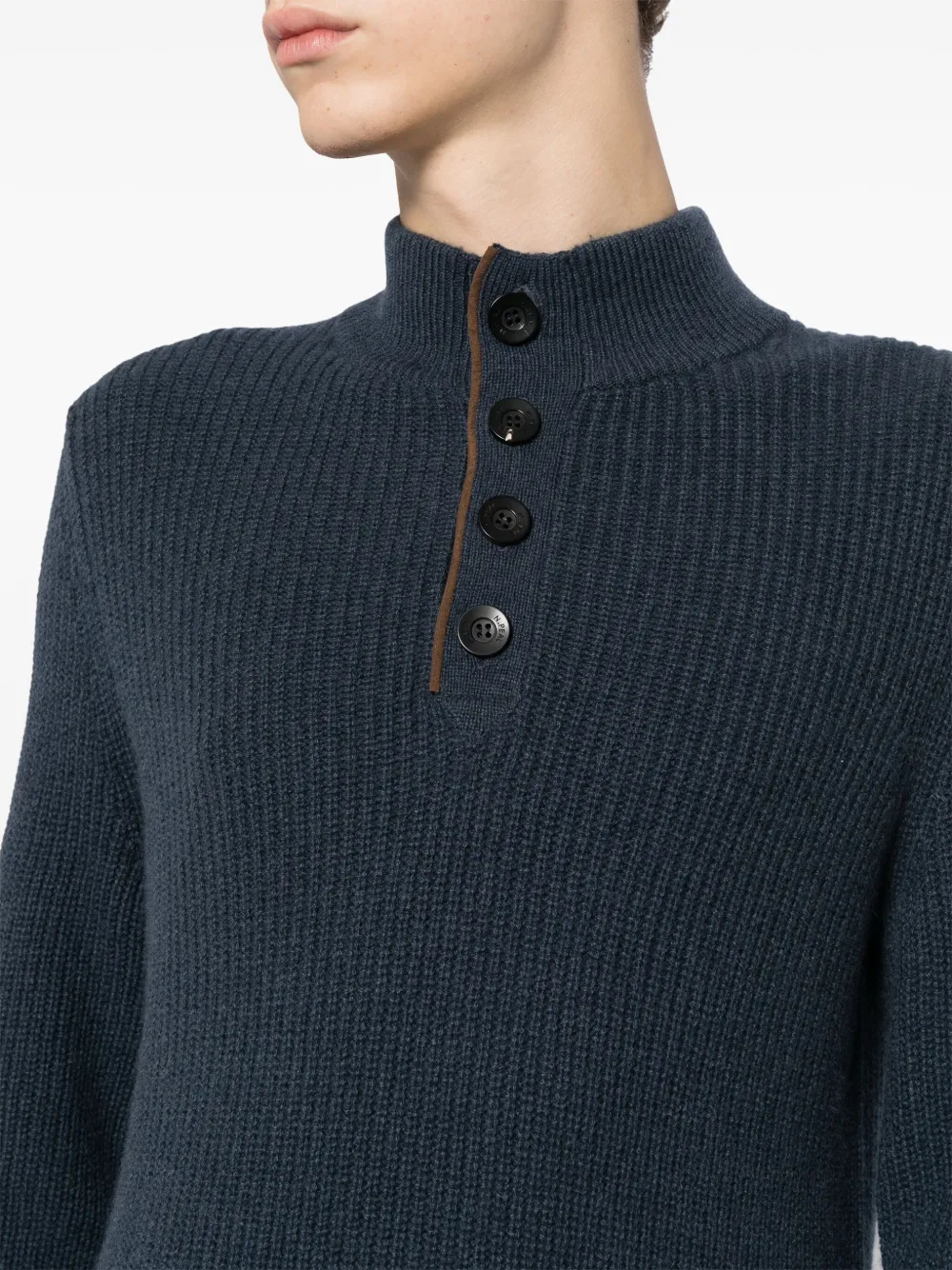 N.Peal Beauchamp trui Blauw