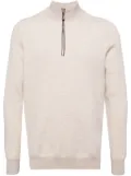 N.Peal Temple Jacquard Half Zip sweatshirt - Neutrals