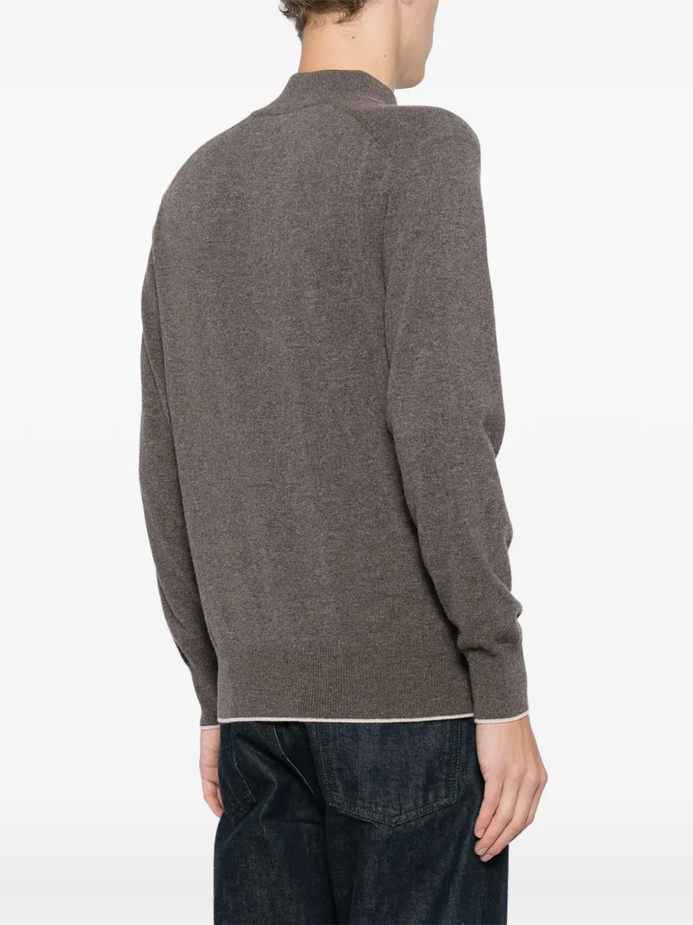N.Peal Kasjmier trui met knopen Beige