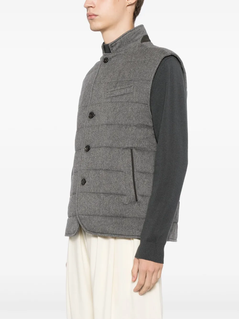 N.Peal Calgary kasjmier gilet Grijs