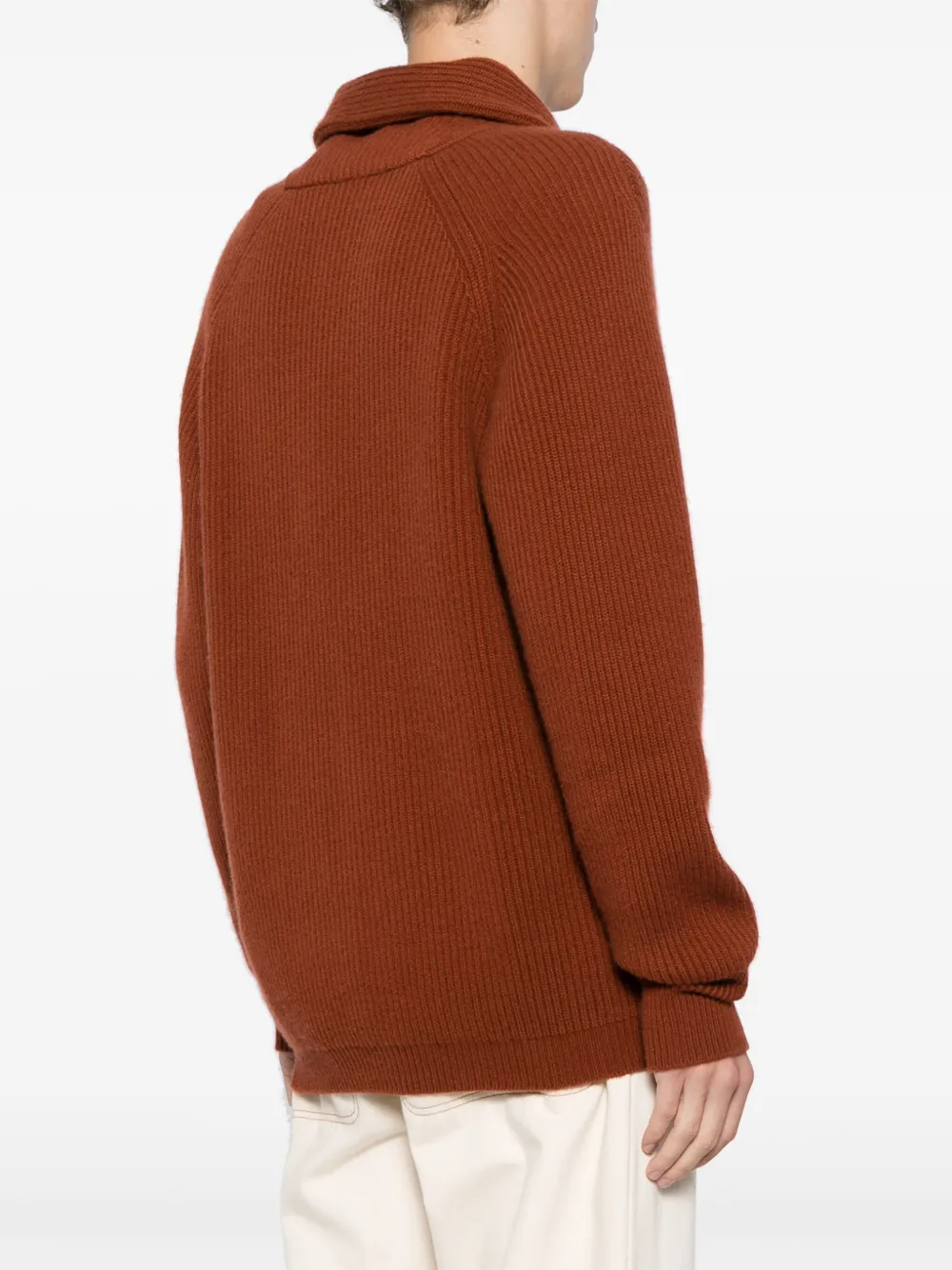 N.Peal Garrick Shawl kasjmier vest Oranje