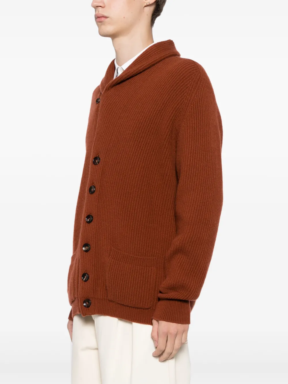 N.Peal Garrick Shawl kasjmier vest Oranje