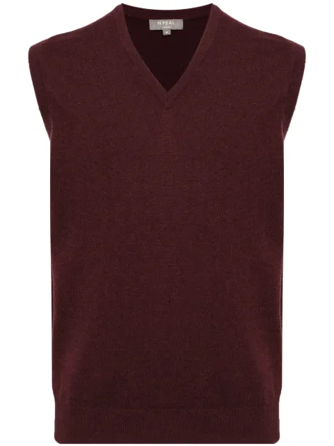 N.Peal Westminster sleeveless cashmere jumper