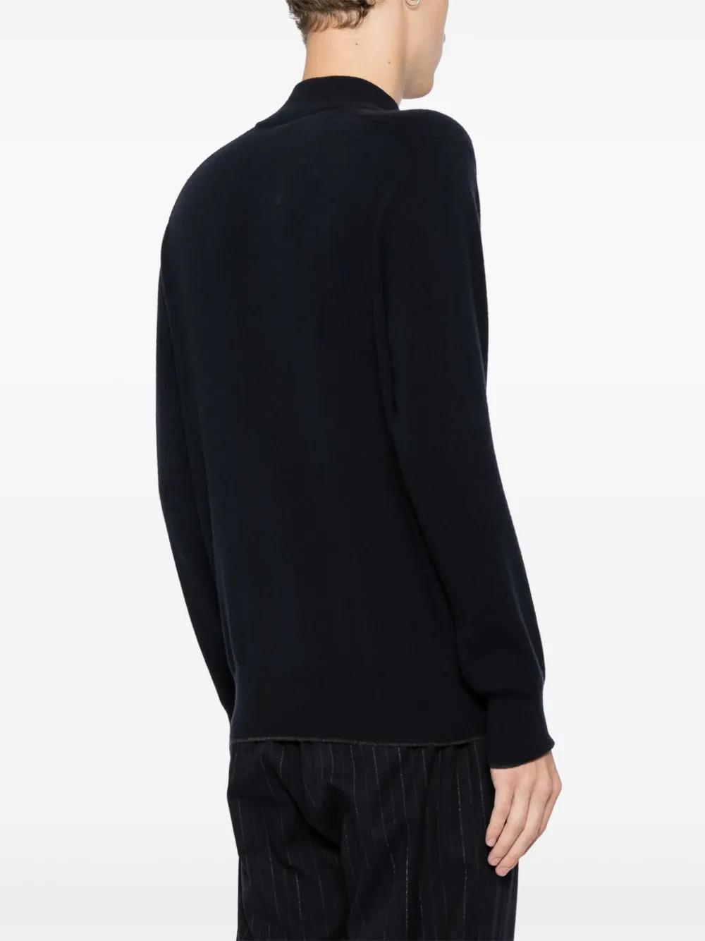 N.Peal Kasjmier trui met knopen Blauw