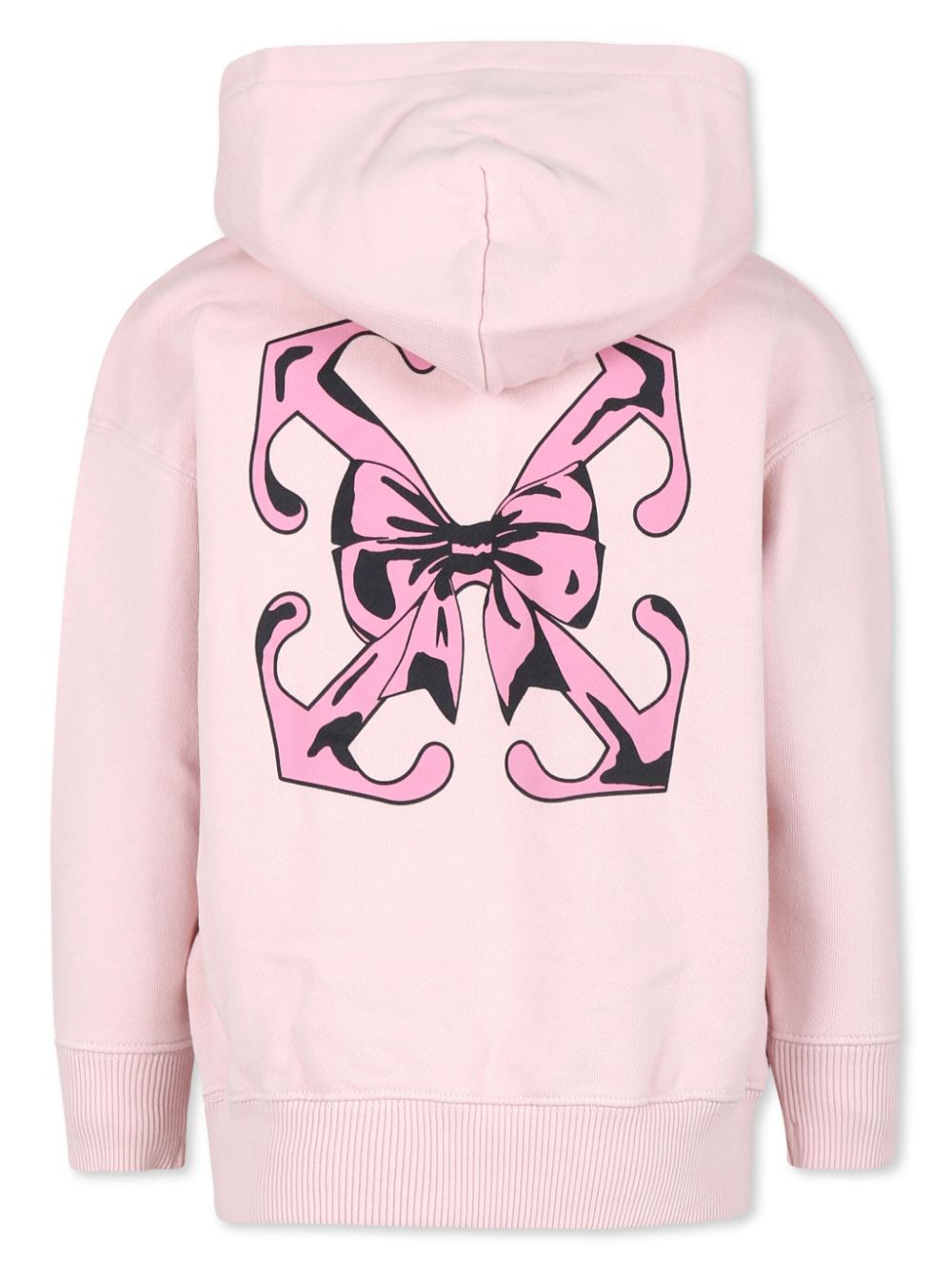 Shop Off-white Logo-print Hoodie In Pink