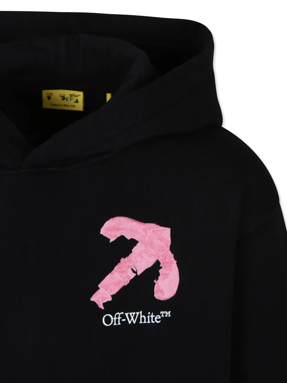 Off-White Kids Jurk met capuchon Zwart