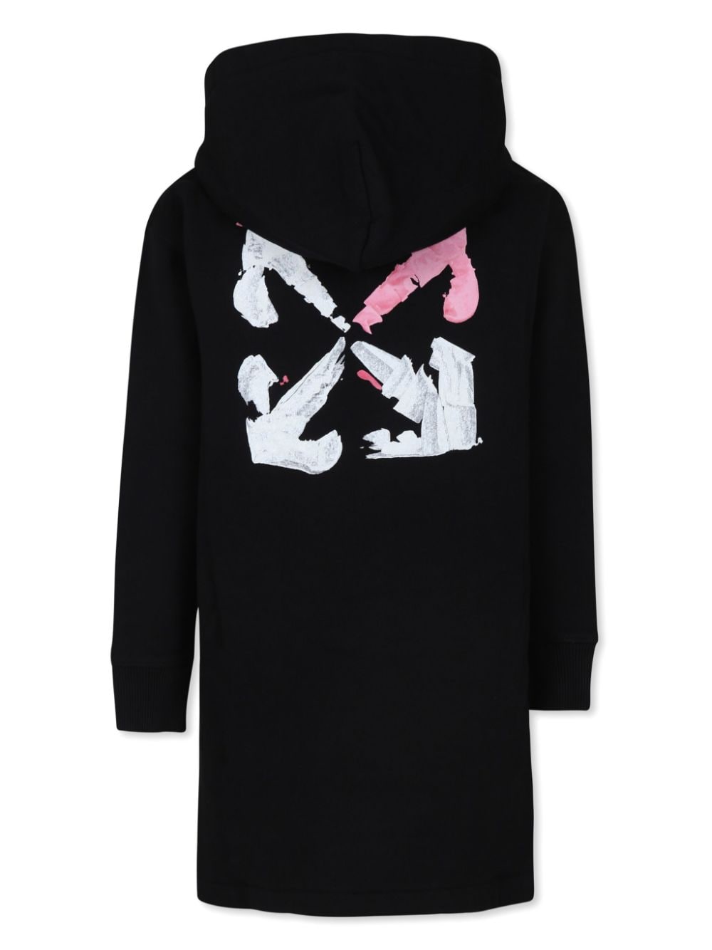 Off-White Kids hooded dress - Zwart